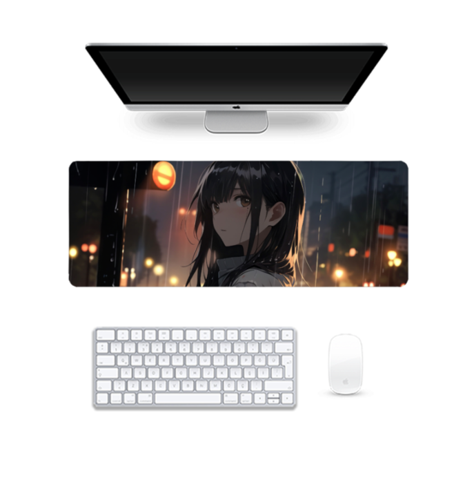 Anime Character in The Rain Gaming Pad